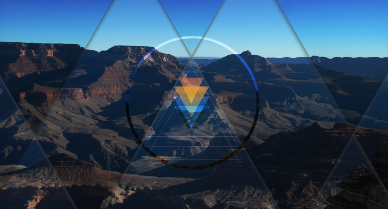 canyon, polyscape, digital art, triangle, nature