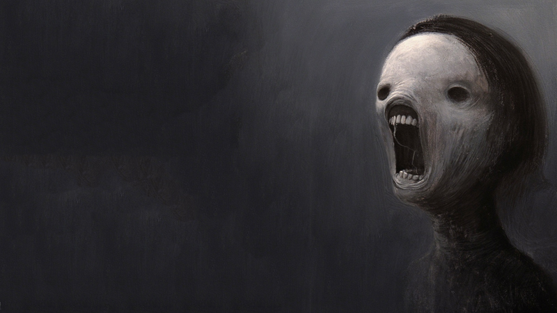 scary face, depressing, dark, teeth, screaming