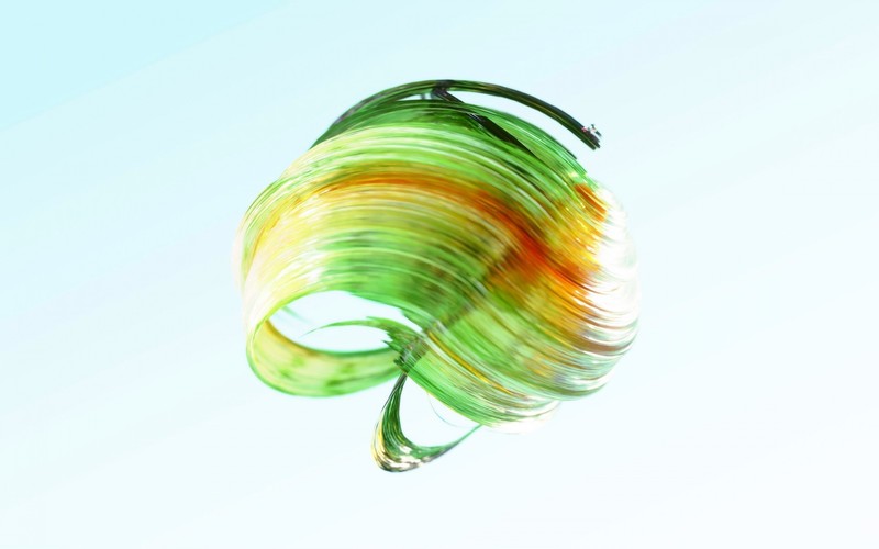 digital art, abstract, shapes, simple background, green