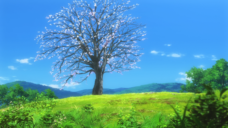 Non Non Biyori, landscape, trees