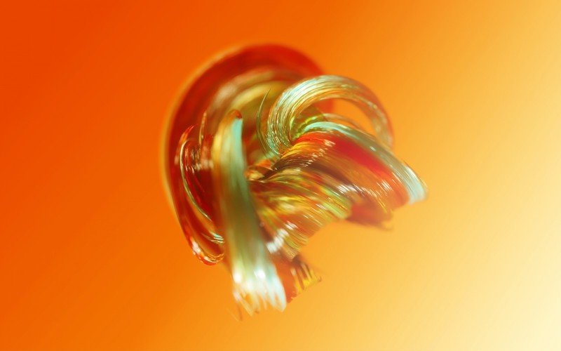 orange background, render, digital art, abstract