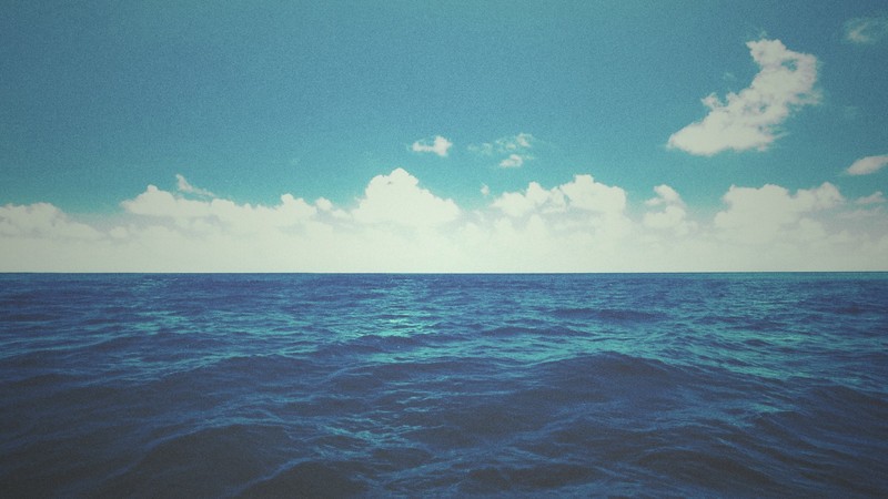sea, landscape, blue, sky, clouds
