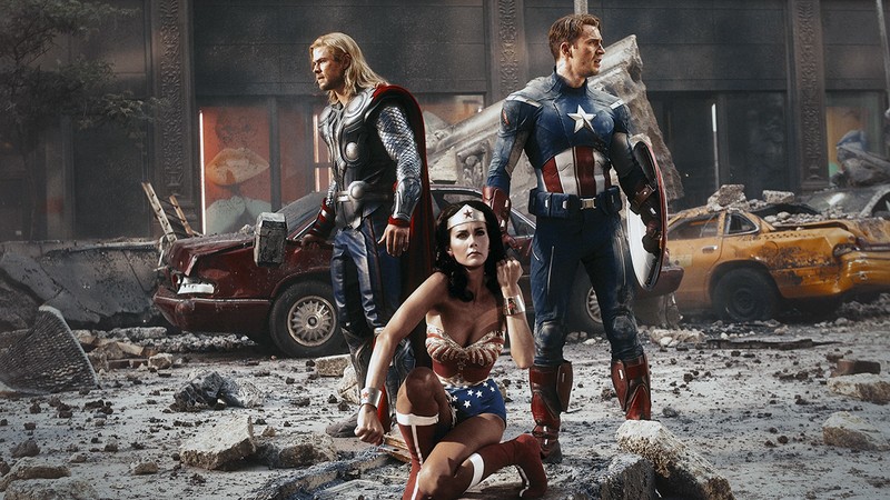 superhero, DC Comics, Wonder Woman, Thor, Captain America, The Avengers