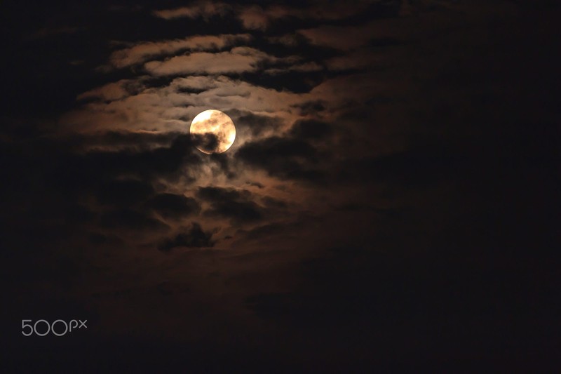 moon phases, clouds, night, nature, Moon