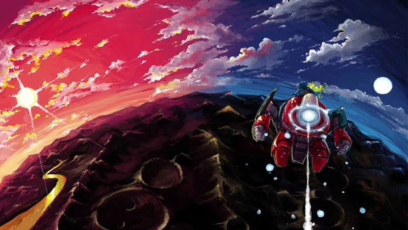 anime, artwork, digital art, anime boys, Tengen Toppa Gurren Lagann, Simon, sky, planet, clouds, mech