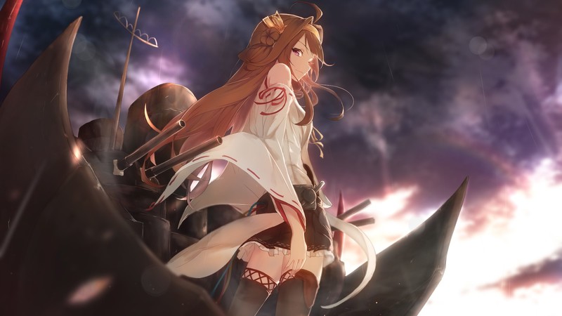anime, anime girls, Kantai Collection, Kongou (KanColle)
