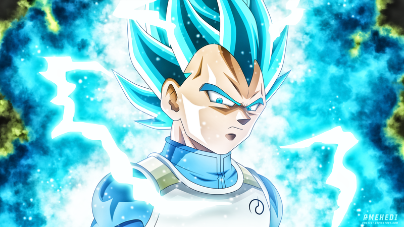 Dragon Ball Super, Dragon Ball, Vegeta, Super Saiyajin Blue, cyan