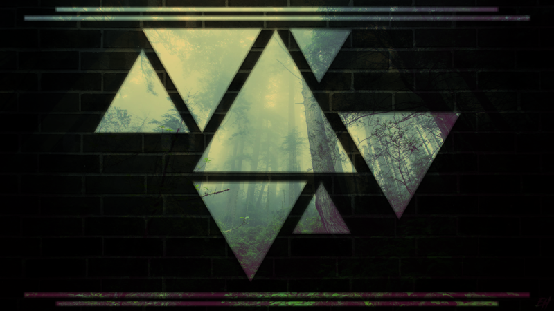 nature, forest, triangle, abstract