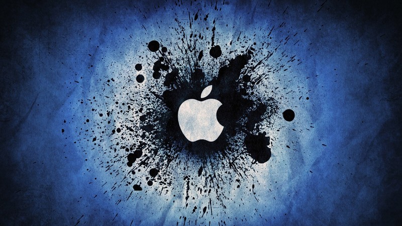 Apple Inc., logo, grunge, digital art