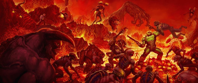 Doom (2016), ultrawide, video games, Doom (game)