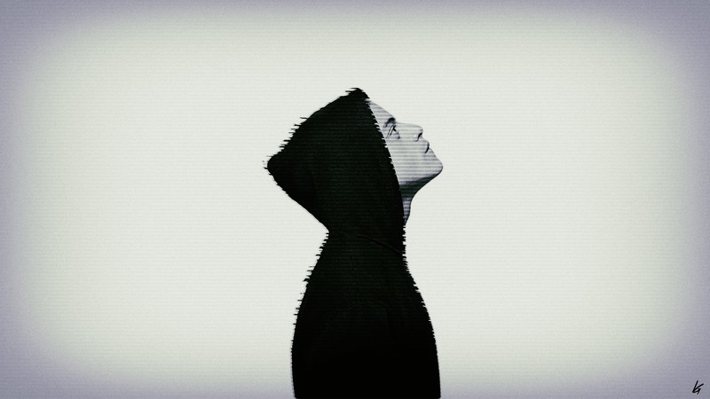 Mr. Robot, Elliot (Mr. Robot), Photoshop, glitch art, tv series, monochrome