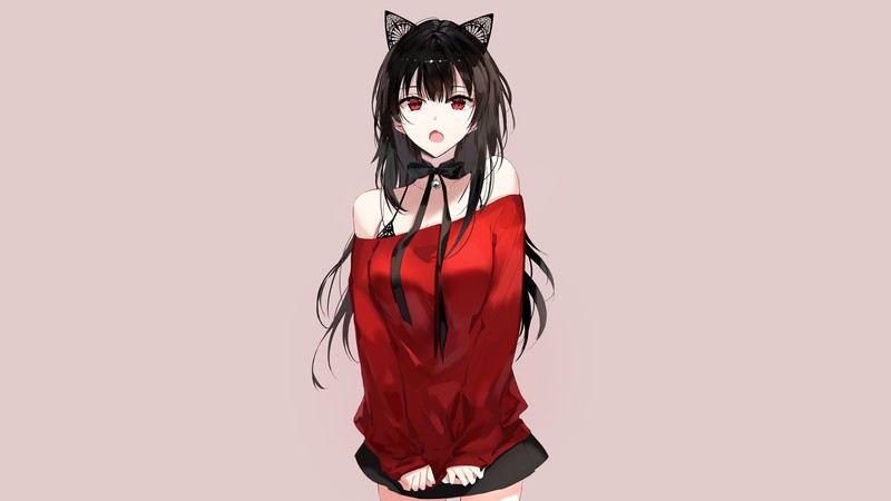anime, anime girls, red eyes