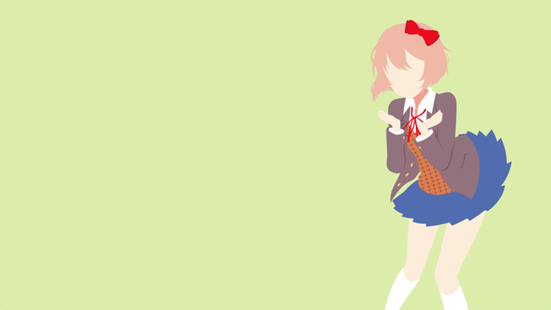Sayori (Doki Doki Literature Club), Doki Doki Literature Club, anime girls, miniskirt, simple background, anime
