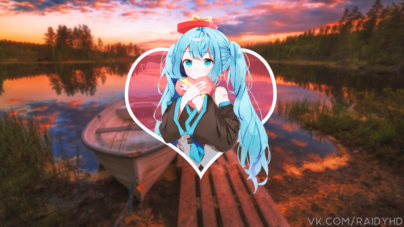 anime, anime girls, picture-in-picture, Hatsune Miku
