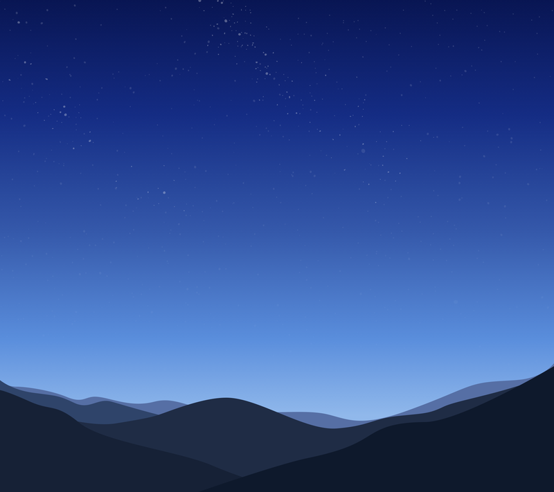 minimalism, mountains, stars, landscape
