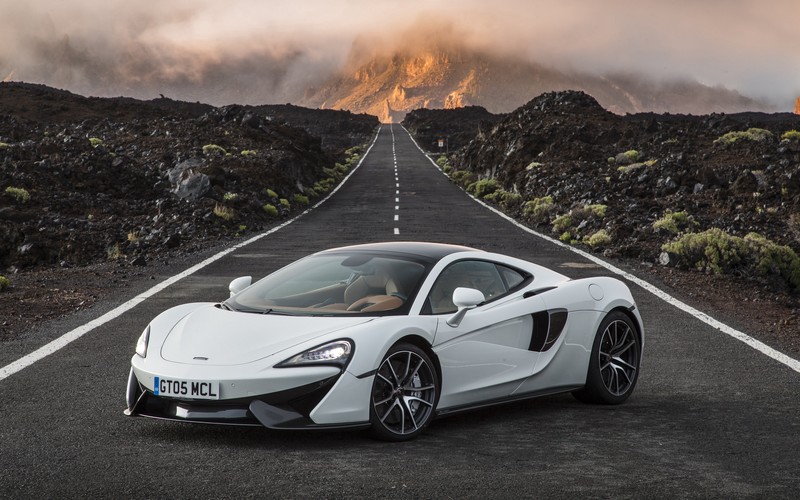 car, concept car, luxury cars, McLaren, road, mountains, clouds