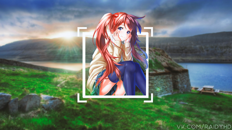 anime, anime girls, picture-in-picture