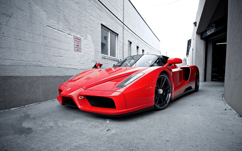 car, Ferrari Enzo, selective coloring