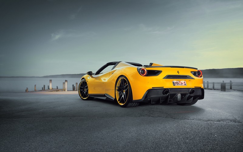 car, concept car, tuning, Ferrari, colored wheels