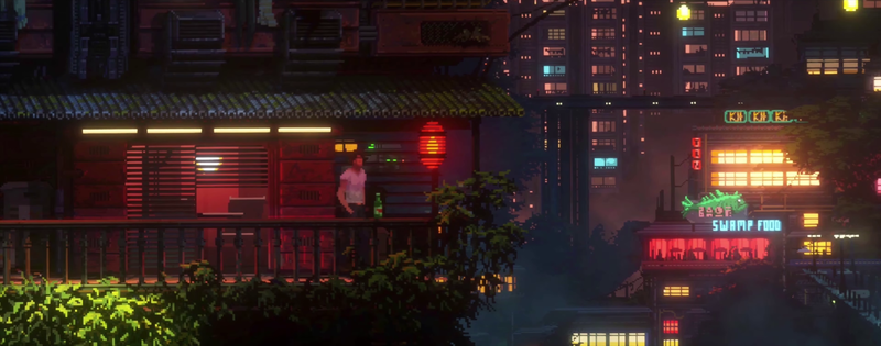 cyberpunk, video games, pixel art, The Last Night