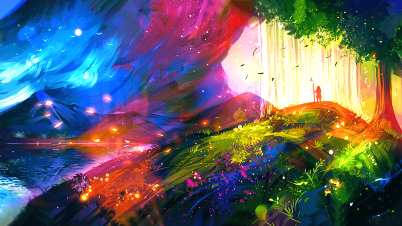 psychedelic, trippy, colorful