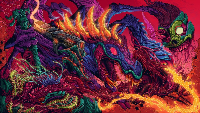 psychedelic, trippy, colorful, creature, Hyperbeast