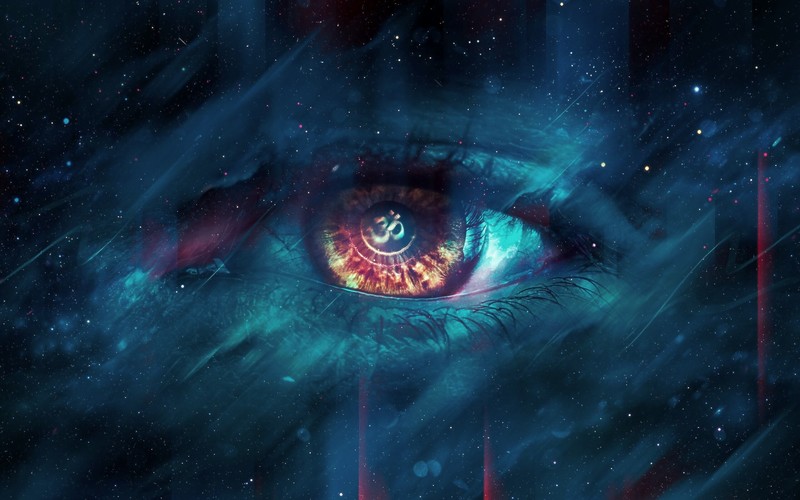 psychedelic, space, eyes, Headhunterz