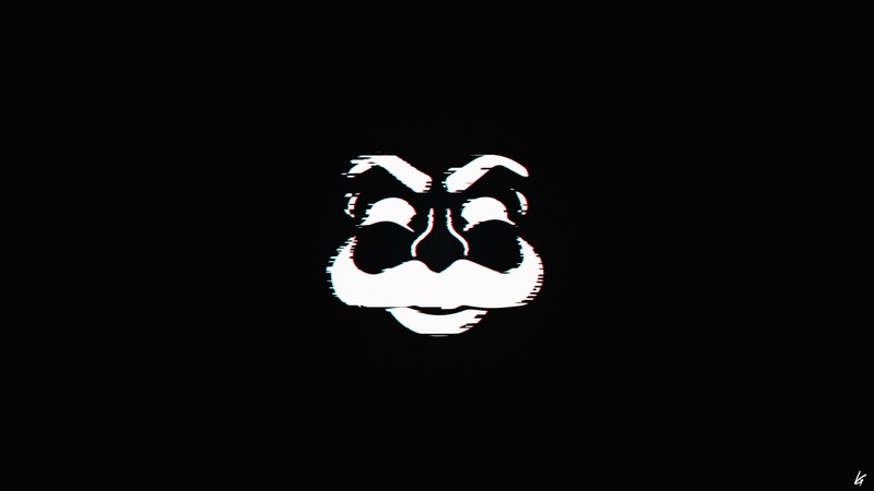 fsociety, Mr. Robot, logo, 4K, digital art, fan art, glitch art, black background