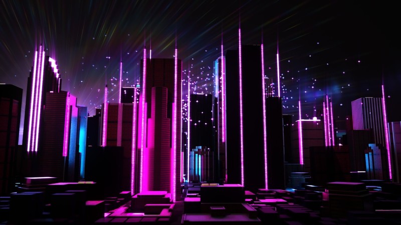 retrowave, Retrowave, purple, purple background, pink, vaporwave, abstract, stars