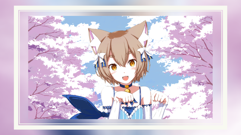 blurred, anime boys, Argail Felix, fan art, Re:Zero Kara Hajimeru Isekai Seikatsu, pink, blue dress, cat ears