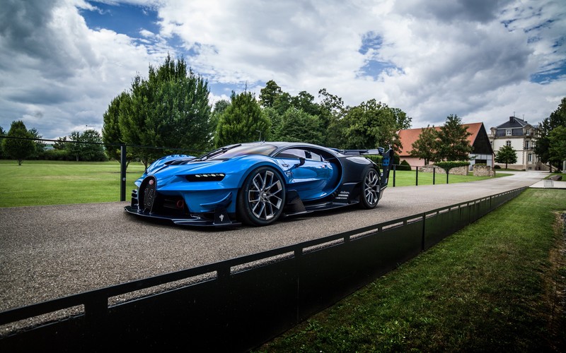 car, Bugatti, blue cars, Hypercar, vehicle