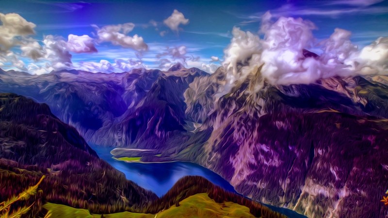 abstract, psychedelic, landscape, trippy