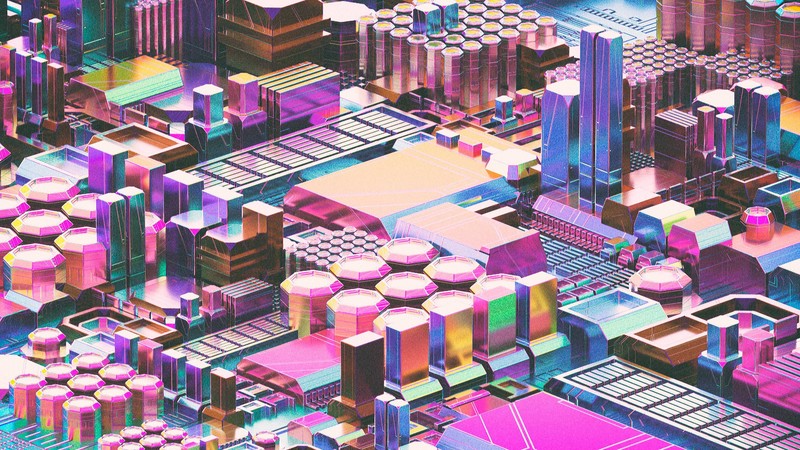 electronic, vaporwave, retrowave, purple, pink, digital art, Retro computers, PCB