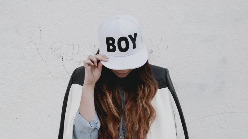 girl, cap, inscription, hipster, style, 4k