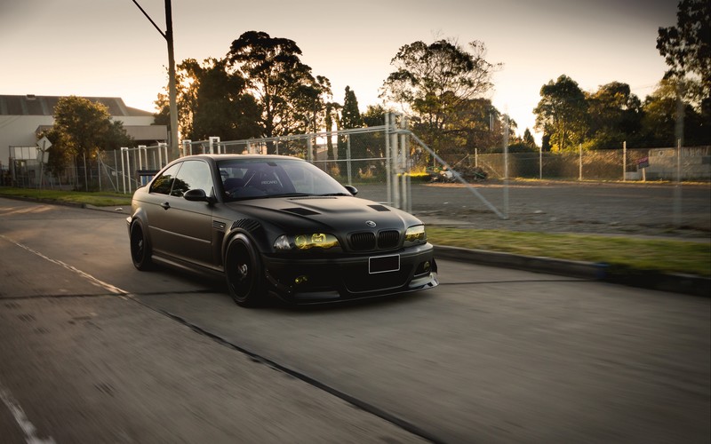 car, tuning, vehicle, black cars, BMW, BMW E46, BMW 3 Series
