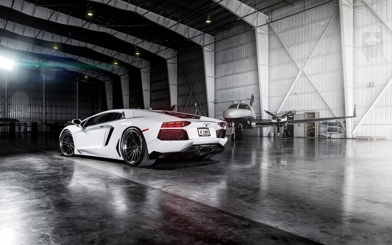 car, tuning, supercars, white cars, hangar, aircraft, vehicle
