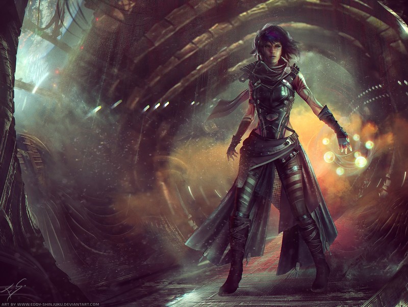 fantasy art, digital art, women, artwork, Eddy Shinjuku