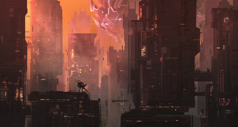 artwork, building, dragon