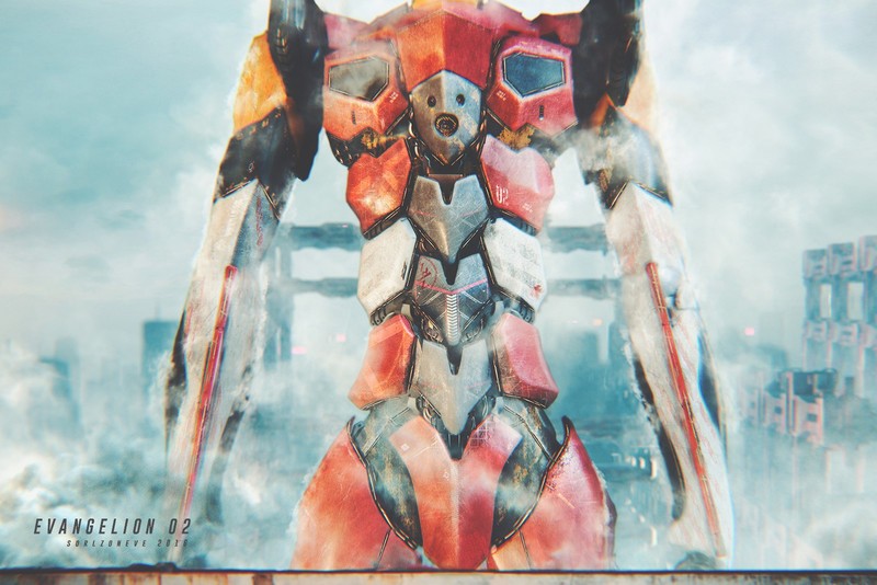 Neon Genesis Evangelion, mech, EVA Unit 02