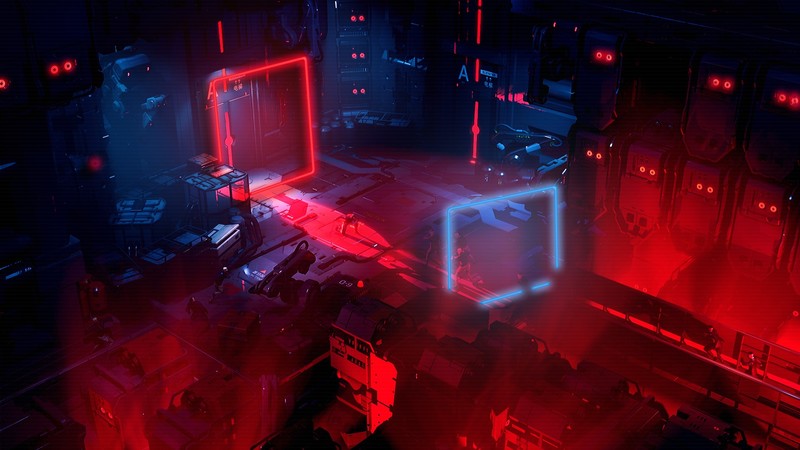 red, blue, space, Photoshop, RUINER