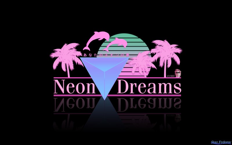 neon, 1980s, illustration, texture, minimalism, text, vaporwave, Photoshop