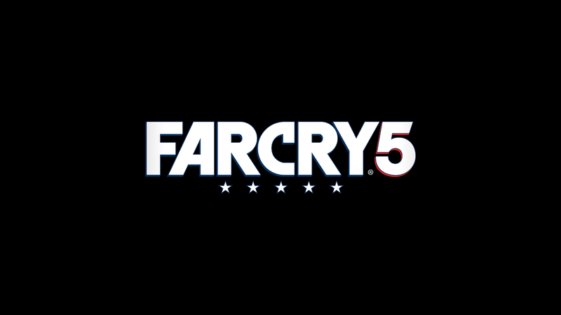 Far Cry, Ubisoft, logo, 4Gamers, game logo, Far Cry 5, stars, video games, 2018 (Year), simple background
