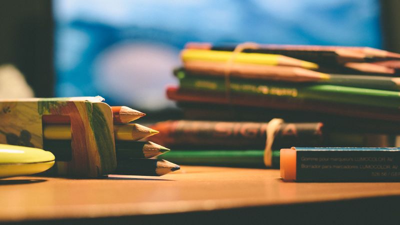 pencils, color, wooden, drawing, art, 4k