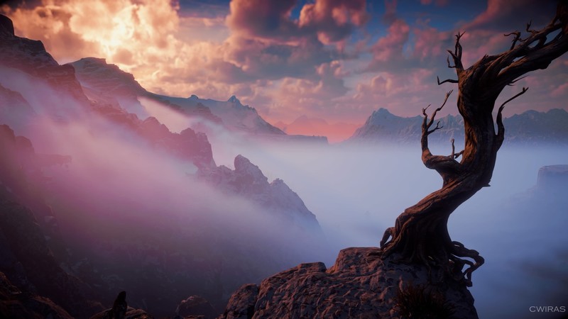 4Gamers, Horizon: Zero Dawn, PlayStation, PlayStation 4, game art, screen shot, nature, Sun, video games