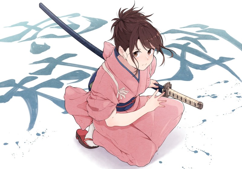 samurai, katana, kimono, Gintama, Shimura Tae