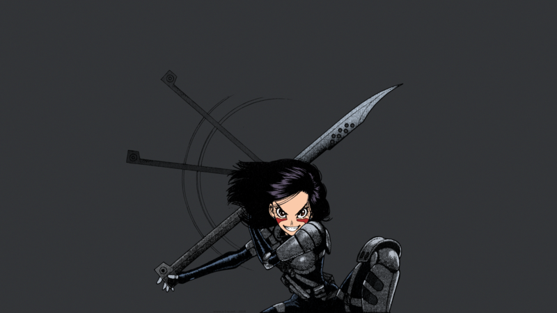 GUNNM, Battle Angel Alita, Alita, Yukito Kishiro, Gally, short hair, cyborg, dark hair, anime, weapon, manga, anime girls