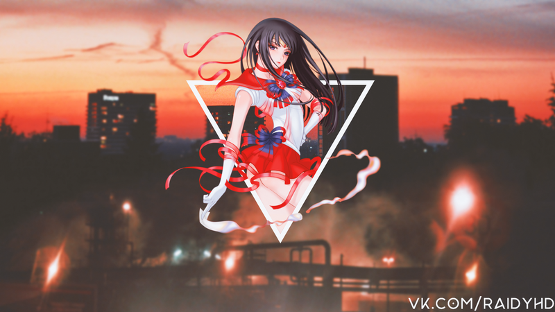 anime girls, anime, picture-in-picture, Sailor Moon, Sailor Mars