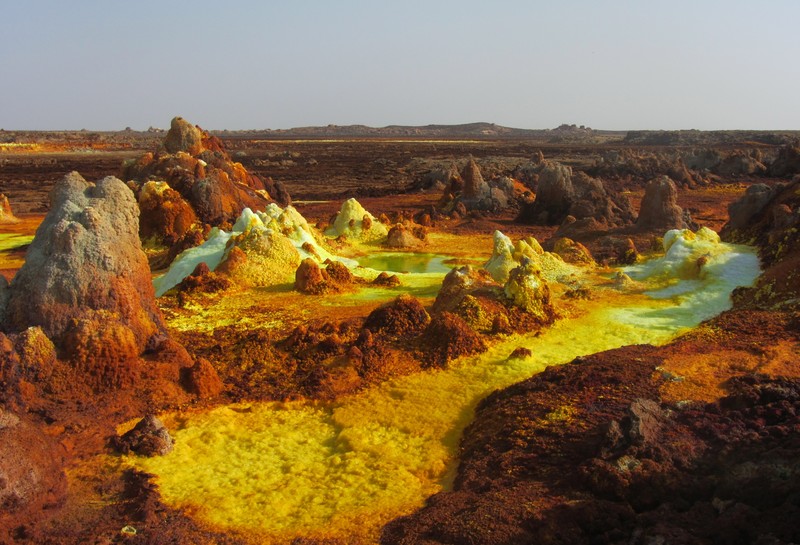 nature, landscape, Ethiopia, desert, Danakil Desert, sulphur