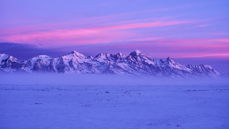 snow, clouds, mountains, winter