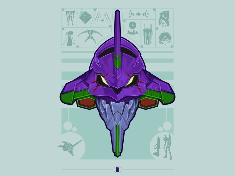 Neon Genesis Evangelion, EVA Unit 01, anime, robot